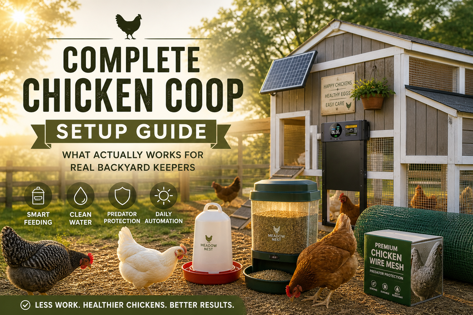 🐔 Chicken Coop Setup That Actually Works (Simple Systems That Make Daily Care Easier)