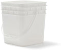 3.5 Gallon Square Bucket with Lid & Plastic Handles, Food Storage Pail, Heavy Duty & Durable