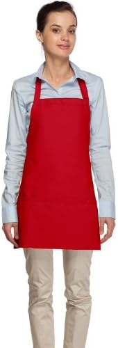 DayStar Apparel Premium Quality 3-Pocket Bib Apron with Adjustable Neck and Extra Long Ties - Style 200