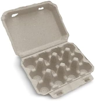 Henlay Quail Egg Cartons - Recycled Cardboard Paper Pulp 3x4 Square Style - Holds One Dozen Eggs (30)