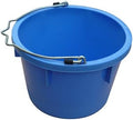 8 Quart Sky Blue Poly Resin Farm/Ranch Utility Bucket Pail - Pack of (3)