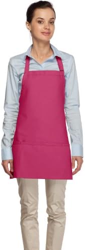 DayStar Apparel Premium Quality 3-Pocket Bib Apron with Adjustable Neck and Extra Long Ties - Style 200
