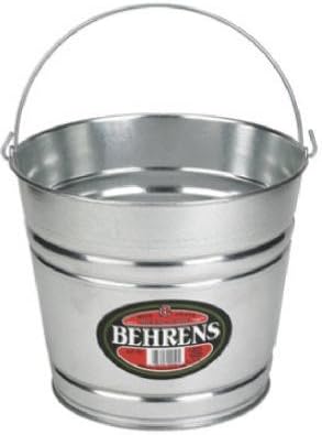 Behrens High Grade Steel 1208GS 8 Qt Silver Galvanized Steel Pail