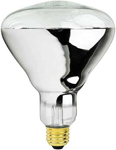 250 Watt Heat lamp Bulb for Bathroom R40 Incandescent Shower Heat Lamp Clear Infrared Bath Light 250R40 Chicken Light Bulb E26 Base 1 Pack