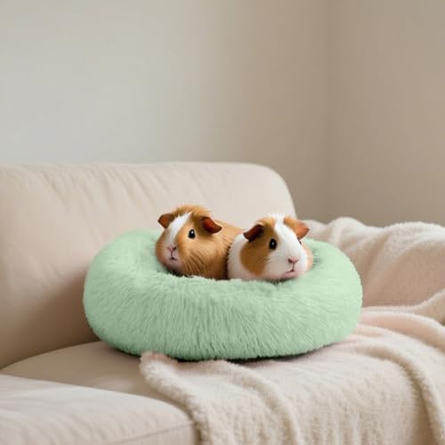 Bunny Bed Large Rabbit Hideout Soft & Comfortable - 15.7" L x15.7" W x4" H, Green, Polyester - Image 6