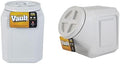 Gamma2 Vittles Vault Pet Food Storage Container Bundle - 50lbs [14" L x 20" H] & 60lbs [14.5" L x 19" H] Stackable Containers with Sealing Lids, Made in USA