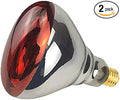 2 Pack 250W Heat Lamp Red Infrared Bulbs Glass Lamp Bulb for Food Service, Brooder Bulb, Chicks, Pet, Bathroom, Light Therapy Use E26 Base, Flood Light Heat Lamp.