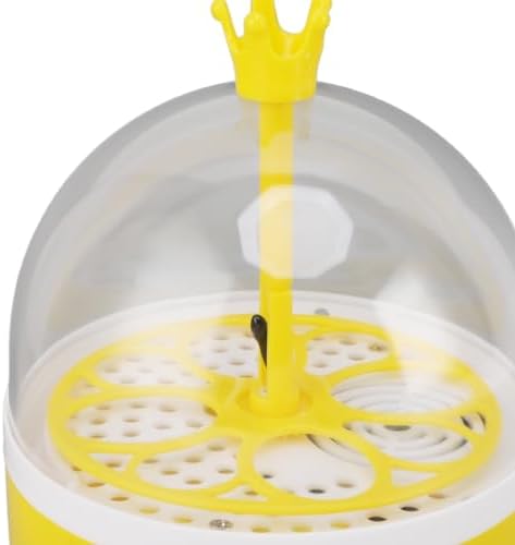 Luqeeg Mini Egg Incubator, Temperature Control Digital Incubators, 4 Eggs Candler Poultry Hatching Machine Eggs Poultry Hatching Machine for Chickens Ducks Pigeons (Auto Turning)