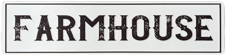 Farmhouse Metal Tin Sign (4''x16''), Vintage Wall Art Plaque - Waterproof & Dustproof for Home, Restaurant, and Bar Decor