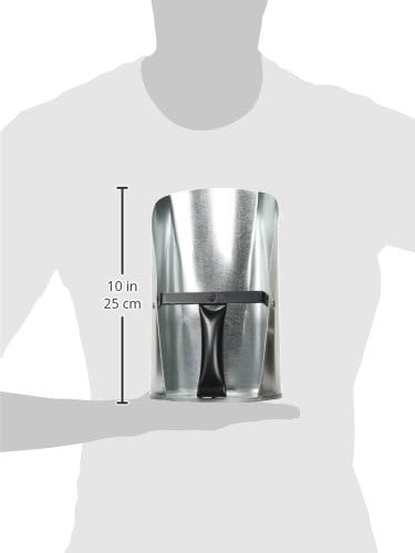 FARM-TUFF Galvanized Livestock Feed Scoop, 4qt Capacity - Metal Grain & Seed Scoop with Enclosed Easy-Grip Handle, Flat Base & Rust-Resistant Design for Poultry, Birds & Small Animals