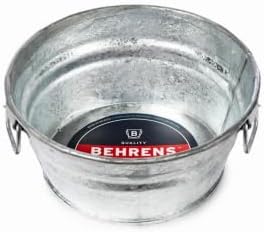 Behrens 101LFT 1 Qt. Hot Dipped Steel Low Flat Tub, Silver