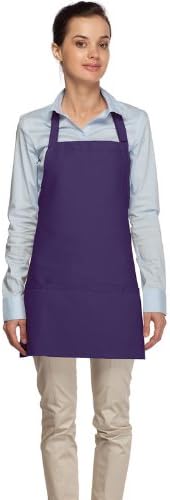 DayStar Apparel Premium Quality 3-Pocket Bib Apron with Adjustable Neck and Extra Long Ties - Style 200