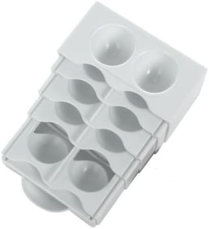 Eggstra Space Egg Organizer for Refrigerator, Adjustable Container, Collapsible & Expandable Tray Egg Holder for Fridge Organizer, Space Saving Fridge Storage Solution - Dark Beige
