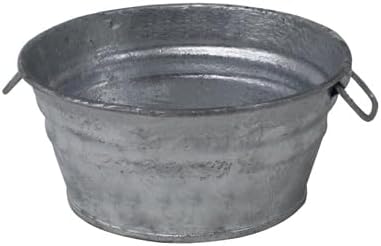 Behrens 101LFT 1 Qt. Hot Dipped Steel Low Flat Tub, Silver