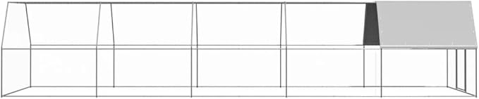 Weatherproof Outdoor Chicken Coop Large Walk-in Enclosure Outdoor Chicken Cage 9.8'x32.8'x6.6' Galvanized Steel for Outdoor Backyard Farm Garden