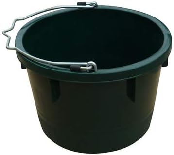 8 Quart / 2 Gallon Dark Green Poly Resin Farm/Ranch/Home/Shop Utility Bucket Pail - Pack of (10)