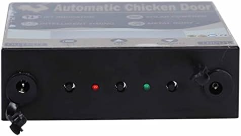 Chicken Coop Door Automatic Solar Powered Coop Door, Solid Metal Rolling Curtain Chicken House Door with Timer for Chicken Duck Poultry, Electric Chicken Door Solar Coop Door
