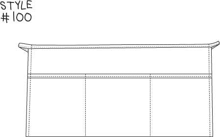 DayStar Apparel 100XL Extra Large Three Pocket Waist Apron
