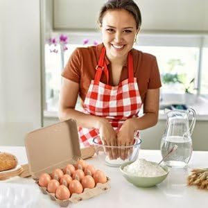 30 Pack Egg Cartons Bulk, 3x4 Style Reusable Empty Natural Paper Pulp Egg Cartons, Egg Storage Containers Holder,Sturdy Natural Pulp Material Perfect for Storing Extra Eggs.