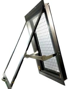 Chicken Coop Window 24" W x 27" H, Flush Mount Tilt Out Brown for Chicken Coops, Sheds, and Playhouses 1 PK (WCC2427BR-BX1)
