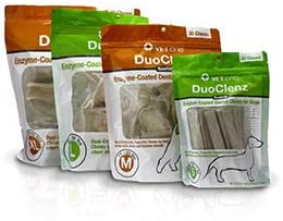 Vet One DuoClenz EnzymeCoated Dog Dental Hygiene Chews for Small Dogs - Clean Teeth & Freshen Breath - 30 Count
