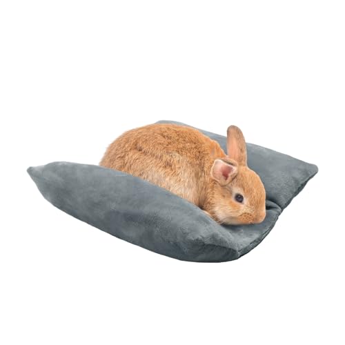 MEWTOGO 14" x 13" Bunny Bed for Rabbit Cage, Thickened & Soft - 13 x 14In, Gray, flannel by MEWTOGO