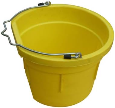 Master Rancher MR8QP/FSB-YEL Utility Bucket, Flat Sided, Yellow Resin, 8-Qts. - Quantity 1