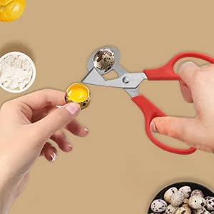 12Pack Stainless Steel Quail Egg Cutter - Scissors for Pigeon Eggs, Opener, Cracker - Four Colors