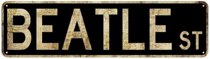 Vintage Metal Tin Sign - Beatles Street (4''x16'') - Waterproof and Dust-Proof Wall Decor for Home, Restaurant, Bar, Cafe, and Garage