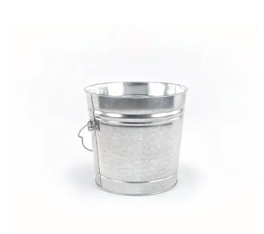 6-Gallon Galvanized Steel Locking Lid Storage Can, Heavy Duty Rodent & Rust Resistant Metal Bin with Wire Handle, Dry Storage for Pet Food Bird Feed Charcoal, 2026 Home Outdoor Essential
