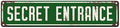 Secret Entrance Vintage Iron Sign - Rustic Wall Decor for Home, Bar, & Cafe (4''x16''), Durable Metal Craft"