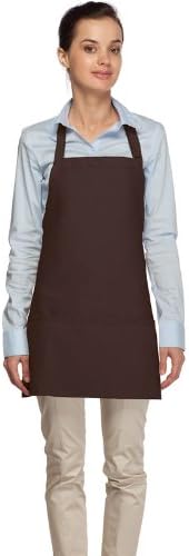 DayStar Apparel Premium Quality 3-Pocket Bib Apron with Adjustable Neck and Extra Long Ties - Style 200