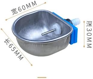 Rabbit Water Dispenser - Automatic Bunny Water Nipple Drinker Feeders, 2.36'' Stainless Steel Metal Bowl for Cages Watering System Breeding Equipment