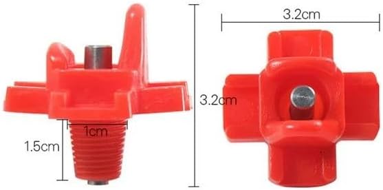 6Pcs Red Chicken Nipple Waterer Horizontal Automatic Poultry Nipples Horizontal Side Mount Chicken Drinkers