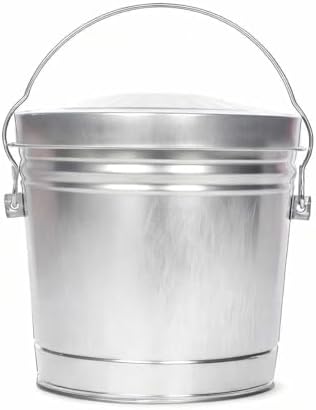 Galvanized Steel Locking Lid Storage Can, 6-Gallon