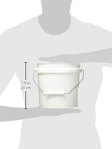 Leaktite 744456 1-Gallon White Plastic Pail Paint Pail/Container