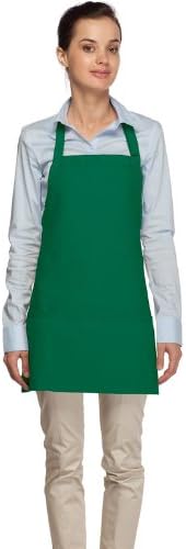 DayStar Apparel Premium Quality 3-Pocket Bib Apron with Adjustable Neck and Extra Long Ties - Style 200