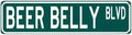 Vintage Beer Belly Wall Sign (4''x16'') - Waterproof, Dustproof Retro Metal Tin Decor for Bar, Cafe & Home"