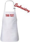 Personalized APRON with Pouch Pocket Adult Q4250 / Embroidery Text Apron/Custom Text Apron/Embroidery Apron