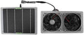 100W Solar Powered Fan Kit, 3000Rpm Dual Exhaust Fan Efficient Solar Fans with Solar Panel, Ventilation Fan for Home, Greenhouse, RV, Chicken Coop