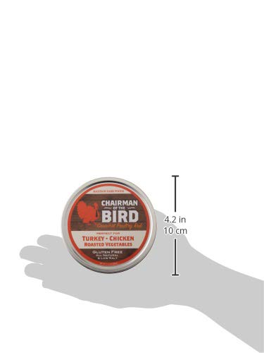 Chairman of the Bird Gourmet Turkey Rub Seasoning – Citrus-Herb Spice Blend – Orange, Cranberry, Rosemary, Sage – Roast, Grill, Smoke – Natural, Gluten-Free, No Salt - 2oz Fresh-Sealed Pouch in Tin