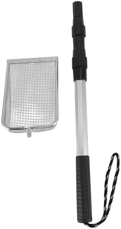 Diydeg Chicken Poop Scooper, Adjustable Stainless Steel Detachable Metal Litter Scoop Sifting Shovel for Cleaning Chicken Coop, Non Stick Poultry Waste Sifter Shovel with Long Handle (A