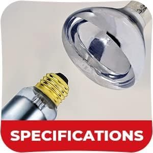 250 Watt Heat lamp Bulb for Bathroom R40 Incandescent Shower Heat Lamp Clear Infrared Bath Light 250R40 Chicken Light Bulb E26 Base 6 Pack