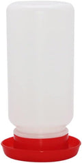 Chick Feeder and Waterer Set, 1L Baby Chicken Waterer Feeder, Baby Chicken Starter Kit, Hanging Poultry Drinker Quail Feeder, Small Coop Water Dispenser for Chickens, Turkeys, Ducks (Medium Feeder)