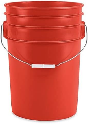 House Naturals 6 Gallon Large Food Grade BPA Free Bucket Pail with Airtight Screw on Lid (Pack of 2)
