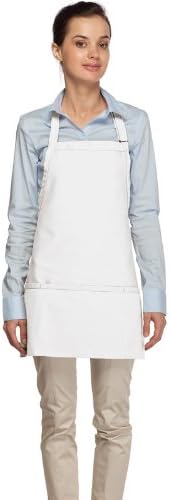 DayStar Apparel Premium Quality 3-Pocket Bib Apron with Adjustable Neck and Extra Long Ties - Style 200