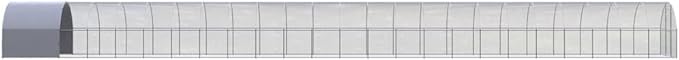 Large Outdoor Chicken Coop with Waterproof Roof, Walk-in Metal Poultry Run for Ducks and Small Animals, 118 x 118 x 79 Inch Durable Steel Backyard Cage
