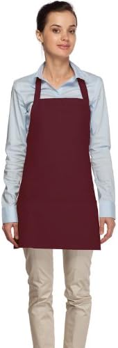 DayStar Apparel Premium Quality 3-Pocket Bib Apron with Adjustable Neck and Extra Long Ties - Style 200