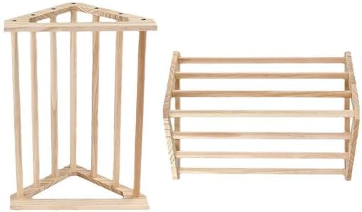 Long Pine Wooden Chick Perch Set, 2 Pieces, Roosting Bar with Holes, Brooder and Coop Accessories, Jungle Gym Fun Toys for Baby Chickens