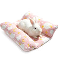 Rabbit Bed with Pillows, Dual-Sided 17"x15" Washable Lounger Pad - 17 x 15 inches, Pink Cloud by Tierecare